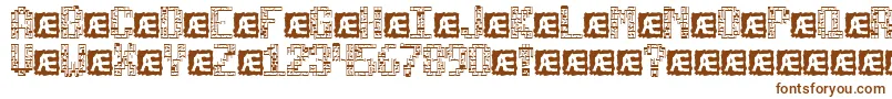 Czcionka Tetri – brązowe czcionki na białym tle