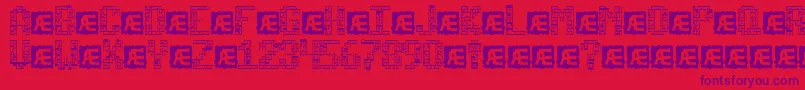 Tetri Font – Purple Fonts on Red Background