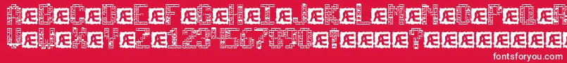 Tetri Font – White Fonts on Red Background