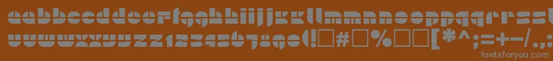 フォントPln – 茶色の背景に灰色の文字