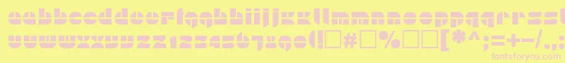 Pln Font – Pink Fonts on Yellow Background