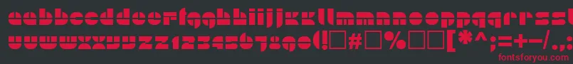 Pln Font – Red Fonts on Black Background