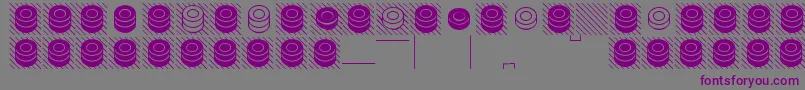 DraughtsUtrecht-fontti – violetit fontit harmaalla taustalla
