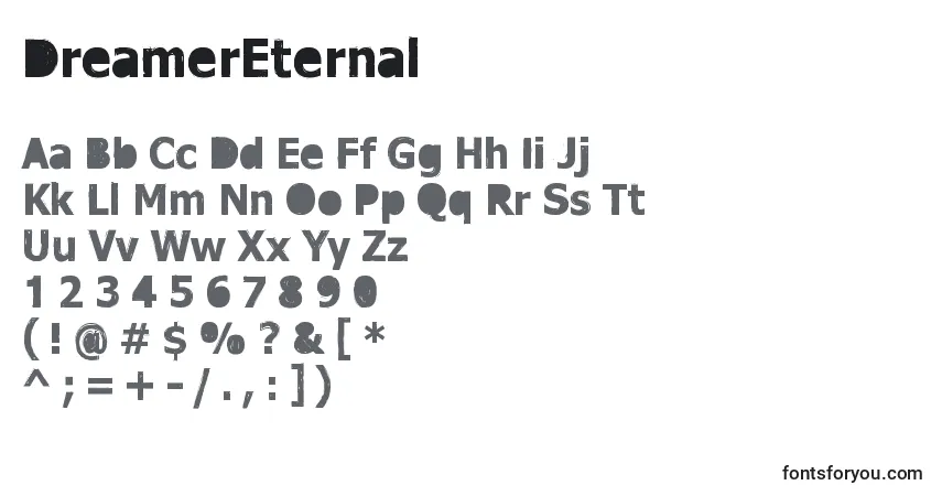 Fuente DreamerEternal - alfabeto, números, caracteres especiales