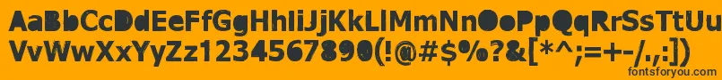 DreamerEternal-Schriftart – Schwarze Schriften auf orangefarbenem Hintergrund