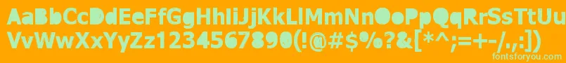 DreamerEternal Font – Green Fonts on Orange Background