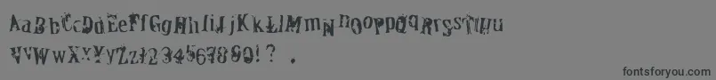 OfficerDown-Schriftart – Schwarze Schriften auf grauem Hintergrund