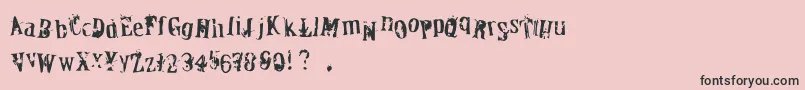 OfficerDown Font – Black Fonts on Pink Background