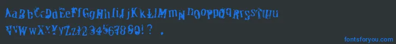 OfficerDown Font – Blue Fonts on Black Background