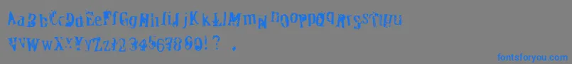 OfficerDown Font – Blue Fonts on Gray Background