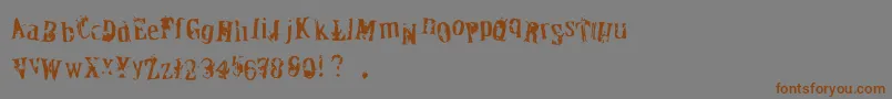 OfficerDown Font – Brown Fonts on Gray Background