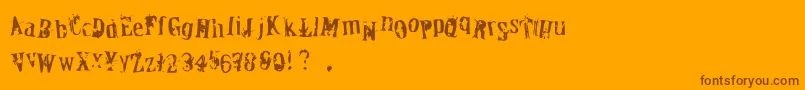 OfficerDown Font – Brown Fonts on Orange Background