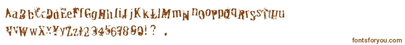OfficerDown-fontti – ruskeat fontit valkoisella taustalla