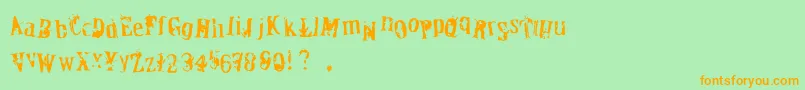 OfficerDown Font – Orange Fonts on Green Background