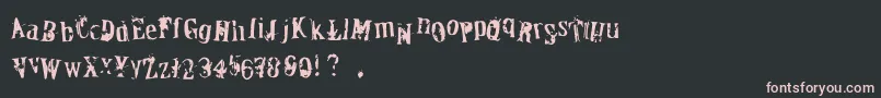 OfficerDown Font – Pink Fonts on Black Background