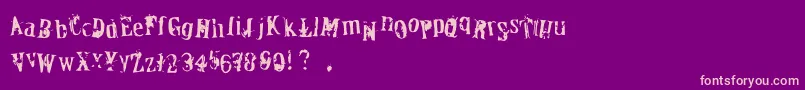 OfficerDown Font – Pink Fonts on Purple Background