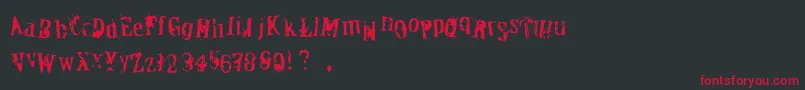 OfficerDown Font – Red Fonts on Black Background