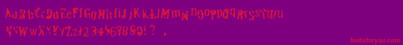 OfficerDown Font – Red Fonts on Purple Background