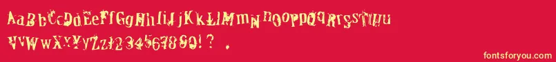 OfficerDown Font – Yellow Fonts on Red Background