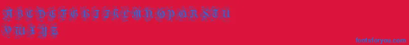 FoliarInitials Font – Blue Fonts on Red Background