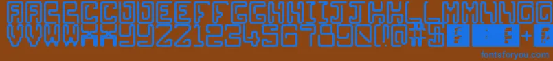 Clippersnip Font – Blue Fonts on Brown Background