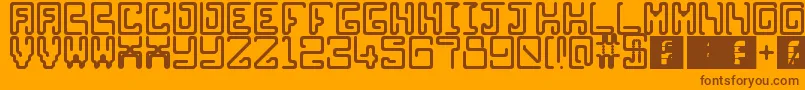 Fonte Clippersnip – fontes marrons em um fundo laranja