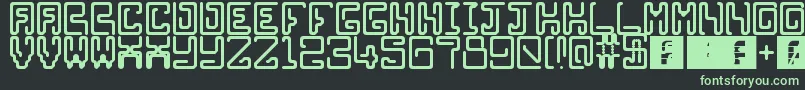 Czcionka Clippersnip – zielone czcionki na czarnym tle