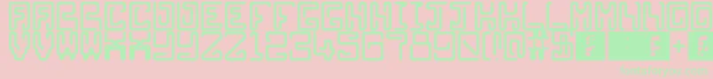 Clippersnip Font – Green Fonts on Pink Background