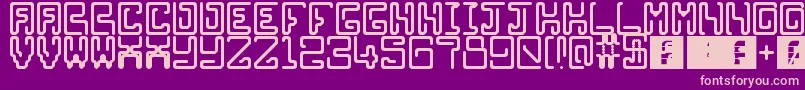 Clippersnip-Schriftart – Rosa Schriften auf violettem Hintergrund
