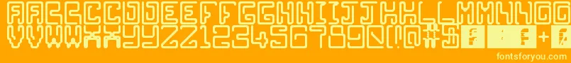 Police Clippersnip – polices jaunes sur fond orange