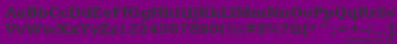 KameronBold-fontti – mustat fontit violetilla taustalla