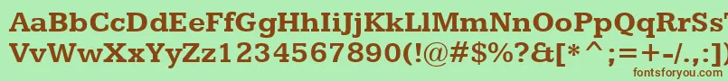 KameronBold Font – Brown Fonts on Green Background