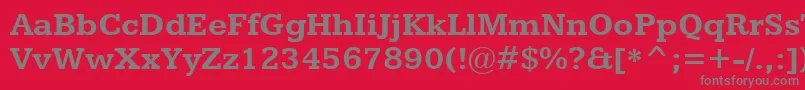 KameronBold Font – Gray Fonts on Red Background