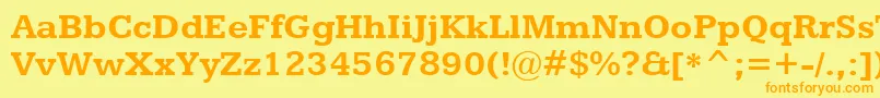 KameronBold Font – Orange Fonts on Yellow Background