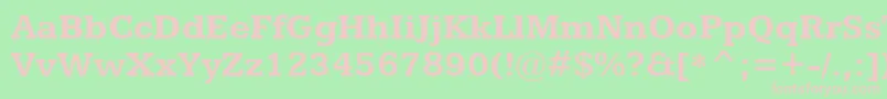 KameronBold Font – Pink Fonts on Green Background