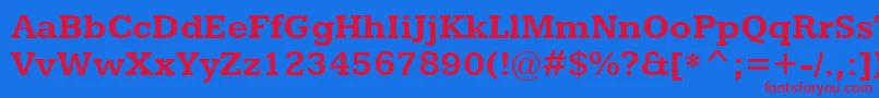 KameronBold Font – Red Fonts on Blue Background