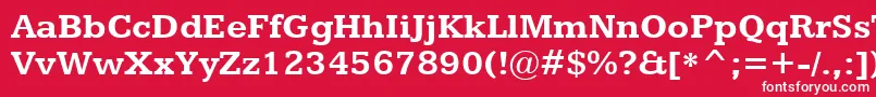 フォントKameronBold – 赤い背景に白い文字