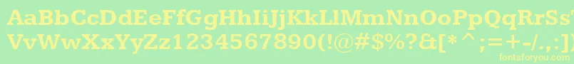 KameronBold Font – Yellow Fonts on Green Background