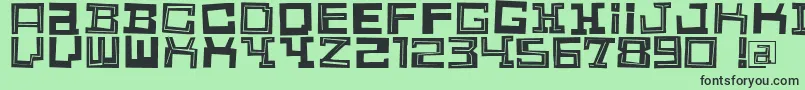 Scherenschnitt Font – Black Fonts on Green Background