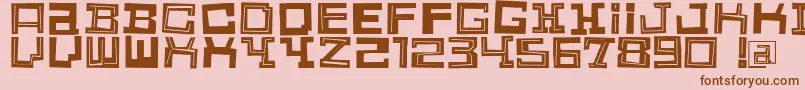 フォントScherenschnitt – ピンクの背景に茶色のフォント