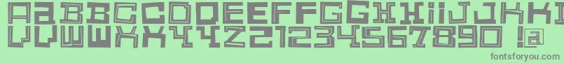 Więcej informacji o czcionce Scherenschnitt Czcionka Scherenschnitt – szare czcionki na zielonym tle