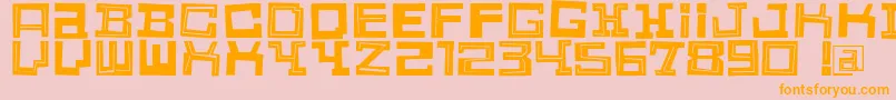 Scherenschnitt-Schriftart – Orangefarbene Schriften auf rosa Hintergrund
