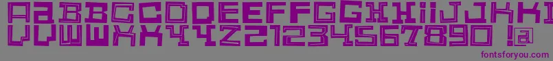 Czcionka Scherenschnitt – fioletowe czcionki na szarym tle