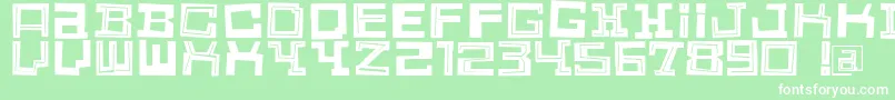 Scherenschnitt-Schriftart – Weiße Schriften auf grünem Hintergrund