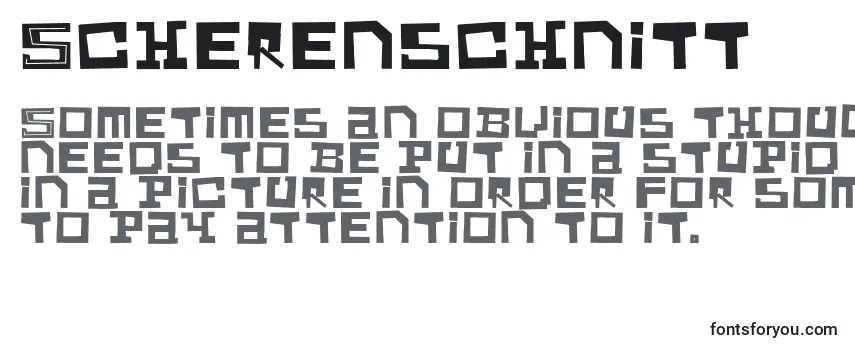 Reseña de la fuente Scherenschnitt