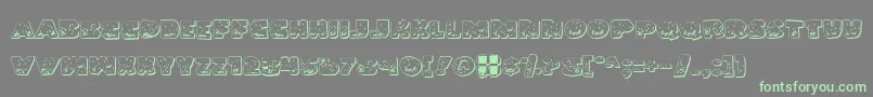 Landog Font – Green Fonts on Gray Background