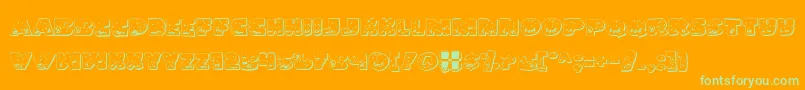 More about Landog Font Landog Font – Green Fonts on Orange Background