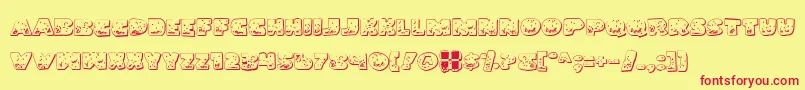 Landog Font – Red Fonts on Yellow Background