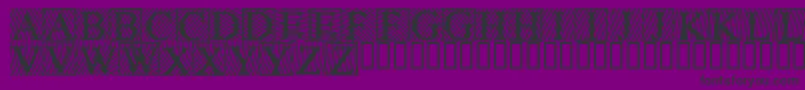 Lowengravedcapsdark Font – Black Fonts on Purple Background