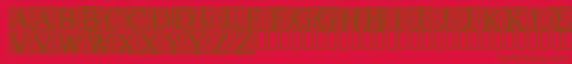 Police Lowengravedcapsdark – polices brunes sur fond rouge